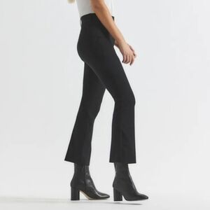 Derek Lam 10 Crosby Crop Flare Trouser Black Stretch Twill Size 6